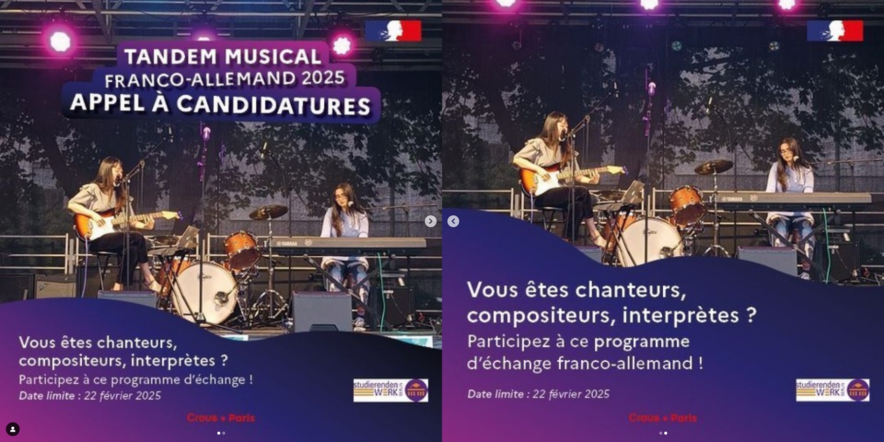 Tandem Musical Franco-Allemand : Appel à Candidatures