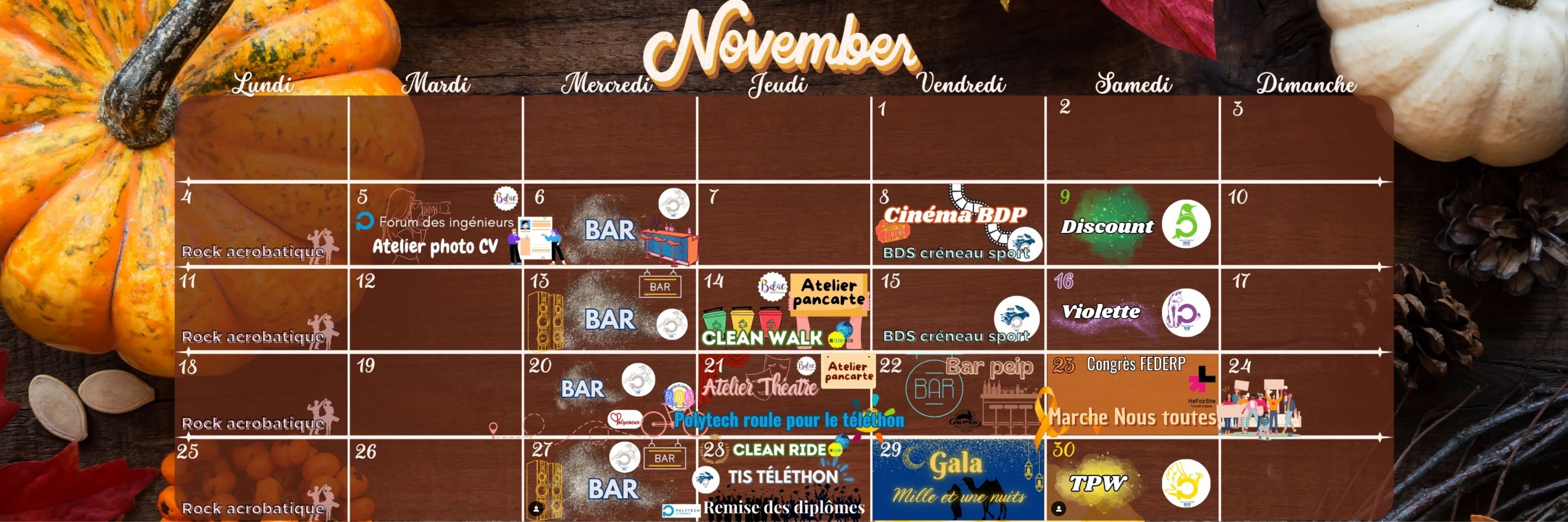 🍂 Calendrier de novembre 🍂