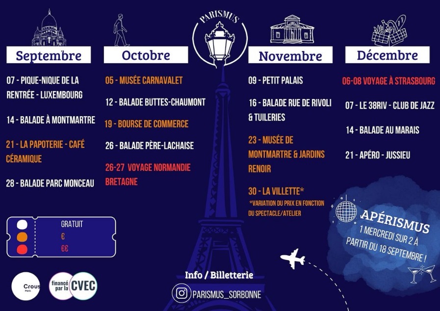 Calendrier Parismus